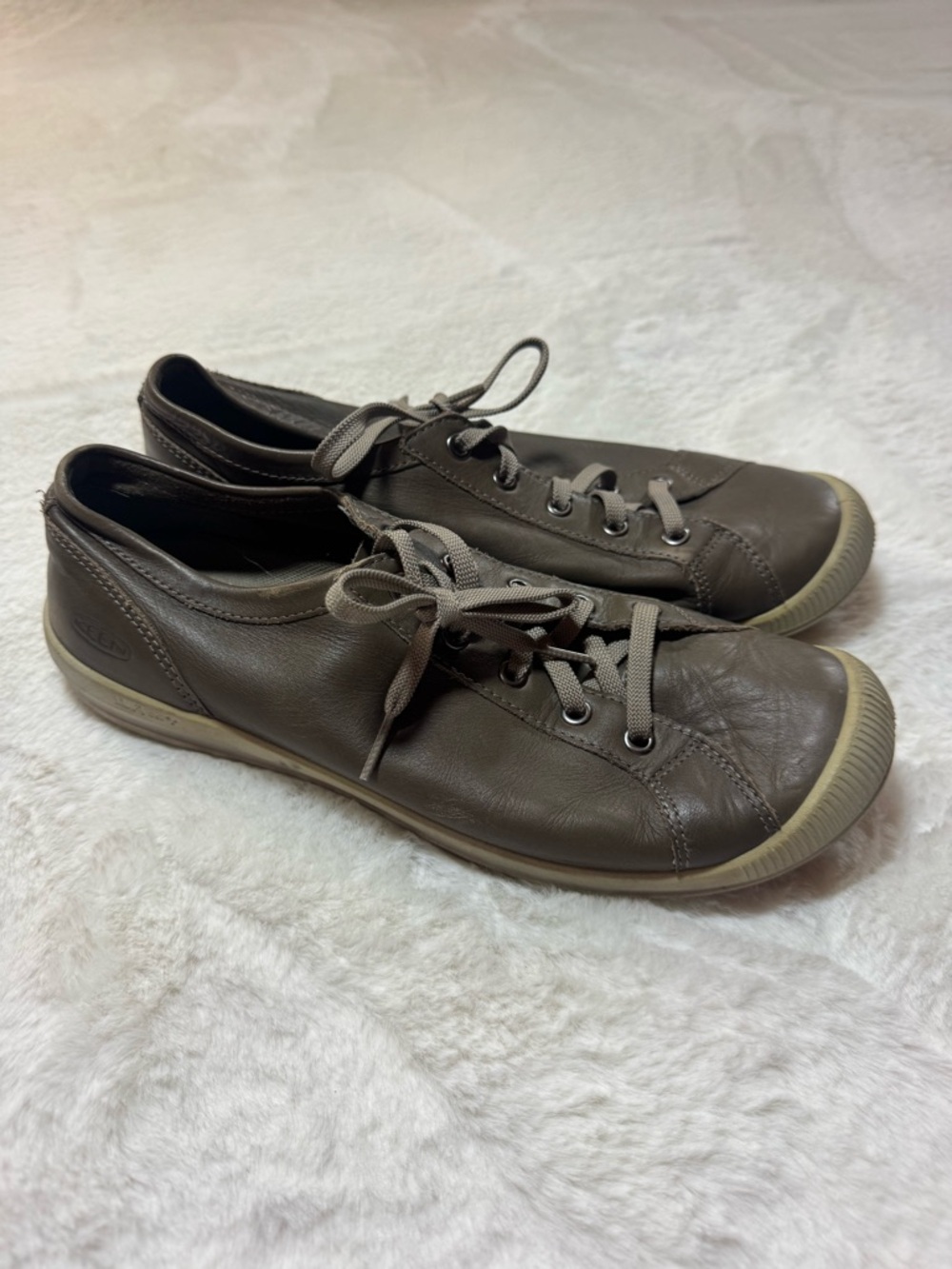 KEEN LuftCell Shoes Womens 10 Brown Casual Lace Up Comfort Walking Leather